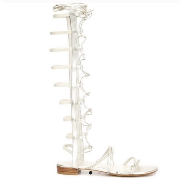 Stuart Weitzman Silver 'sparta' Gladiator Sandals - Picture 4 of 8